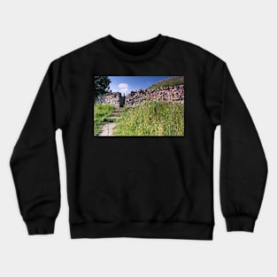 Stone Walls and Wildflowers at Muker Yorkshire Dales Crewneck Sweatshirt